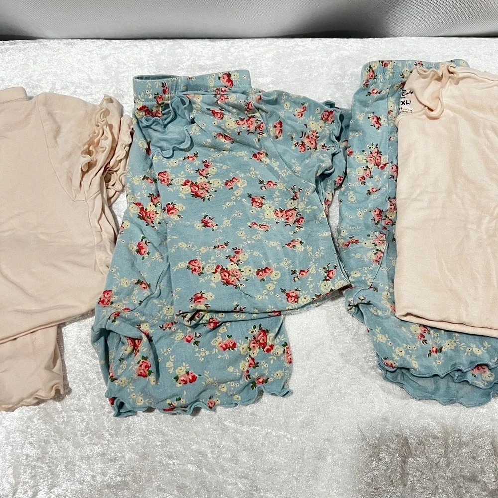 Vaenait Baby Pajama Bundle Lot 6 Pieces Size 120 (XL) 6-7 Years Old Girls Soft